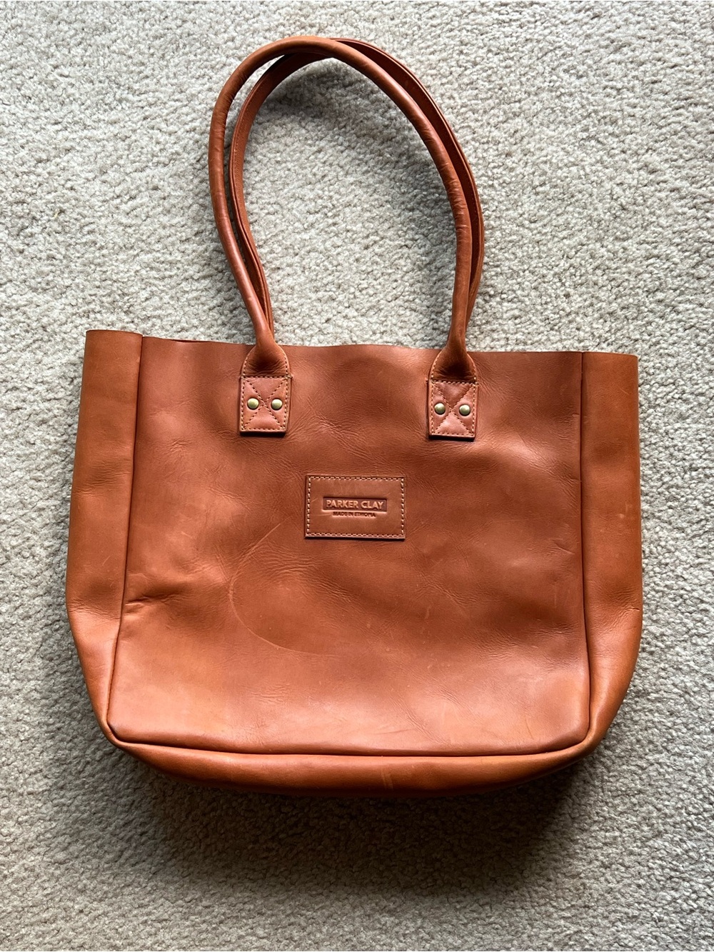 Parker Clay - Leather Tote - Rust Brown